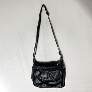 Vintage Bentley Black Leather Purse Shoulder Bag Handbag